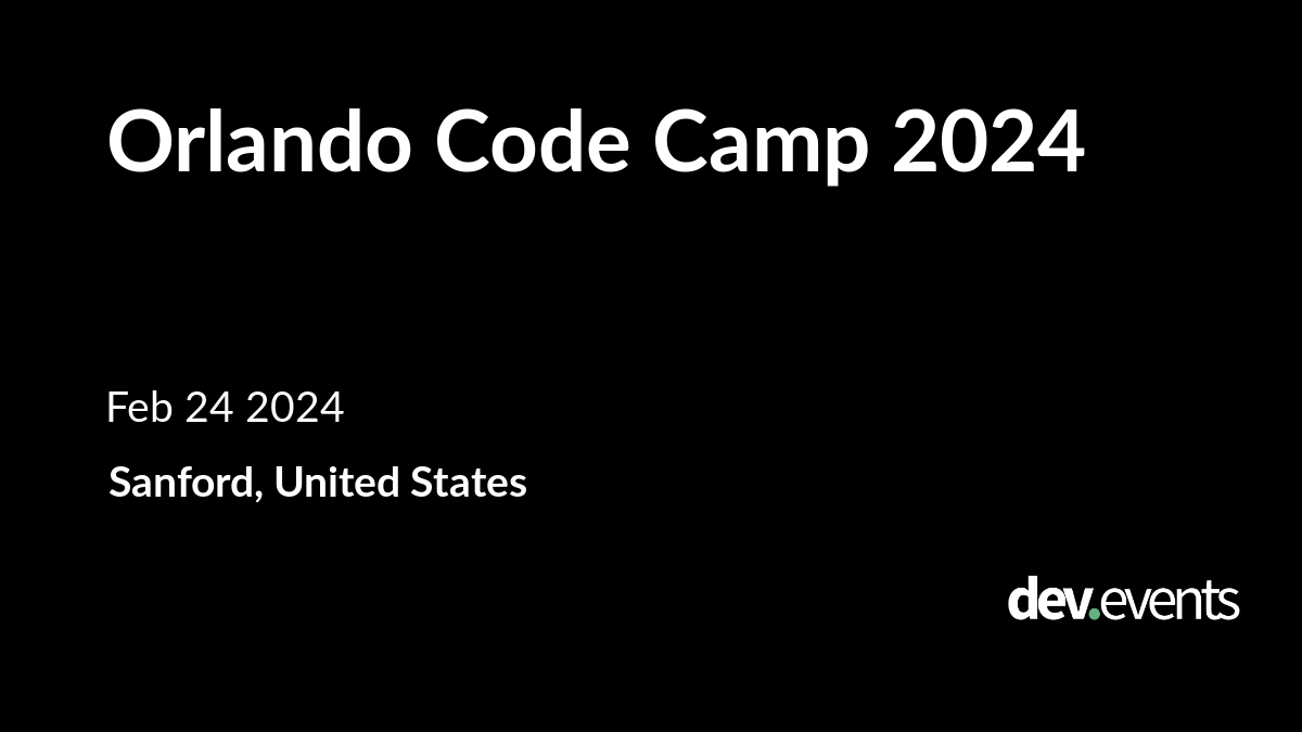 Orlando Code Camp 2024