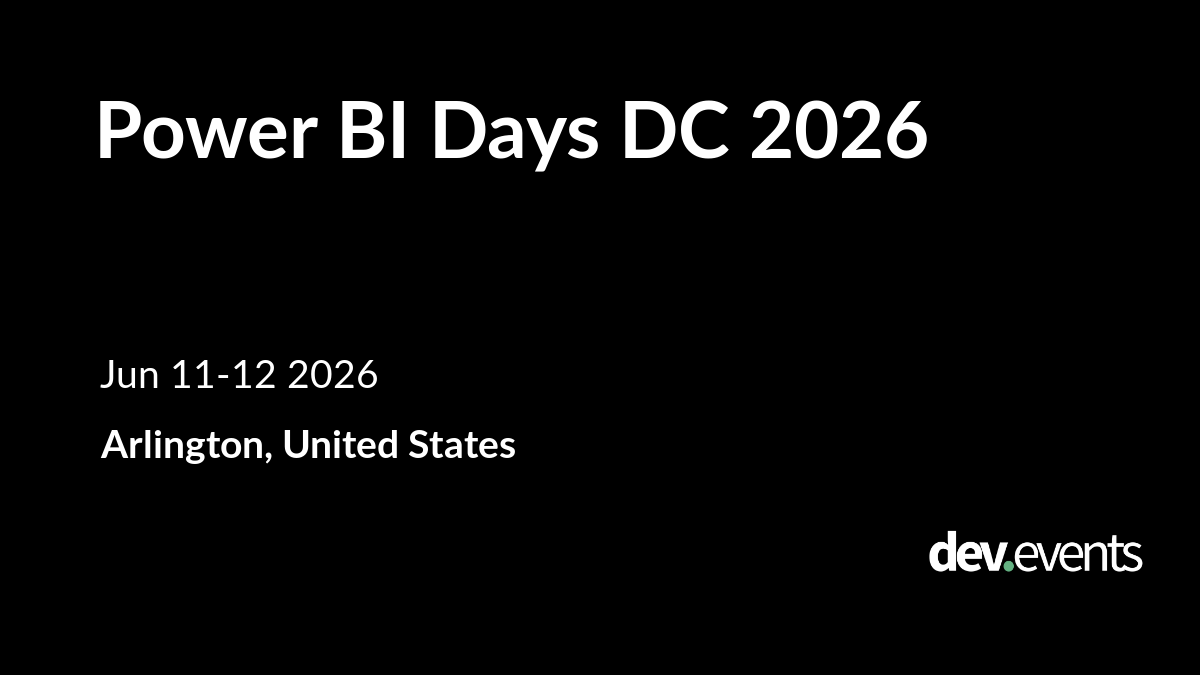 Power BI Days DC 2026