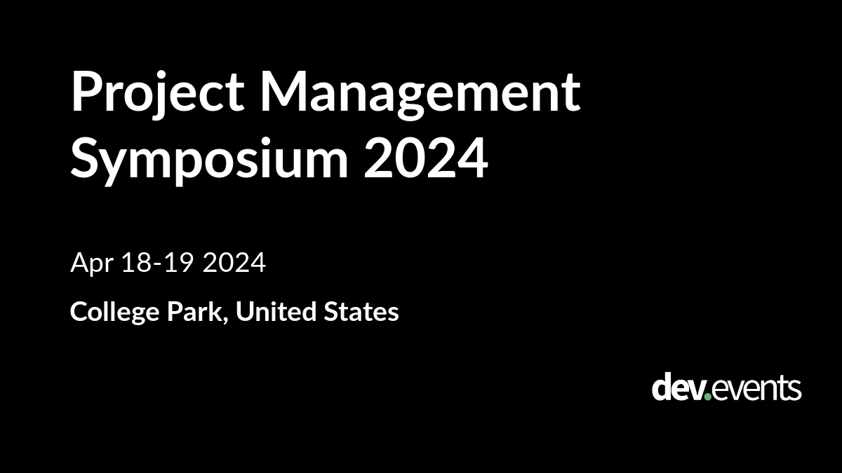 Project Management Symposium 2024