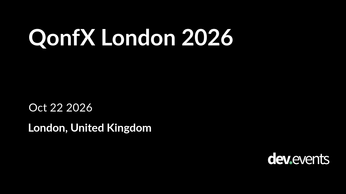 Event artwork for QonfX London 2026