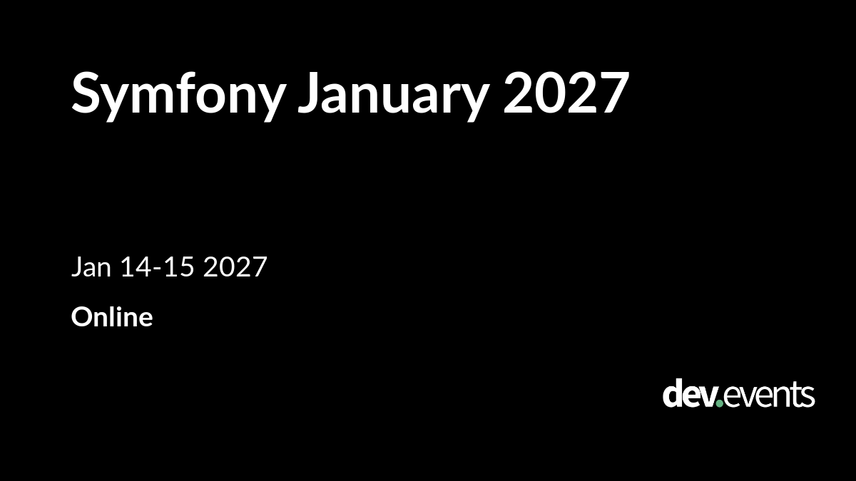 Symfony January 2027