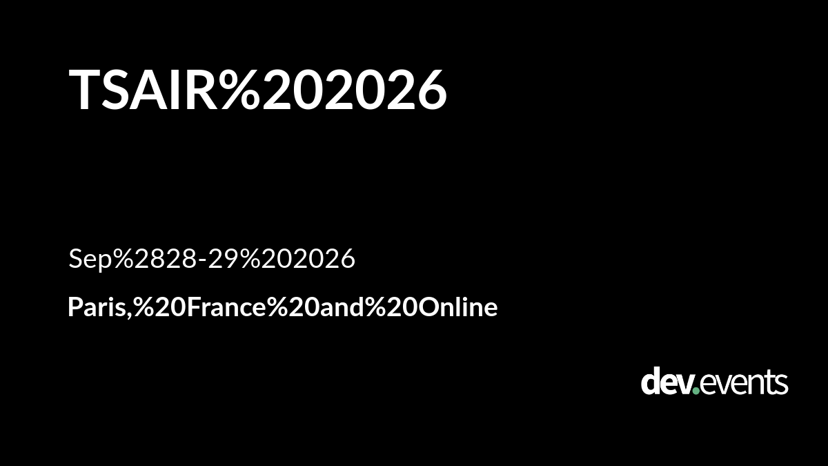 Event artwork for TSAIR 2026: Artificial Intelligence Conference