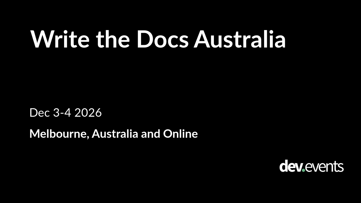 Write the Docs Australia