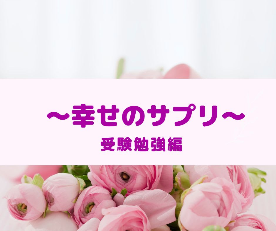 ～幸せのサプリ～受験勉強編～「モチベーションが低下した時」の対処法