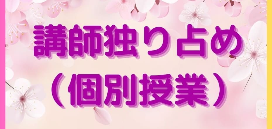 講師独り占め（個別授業）