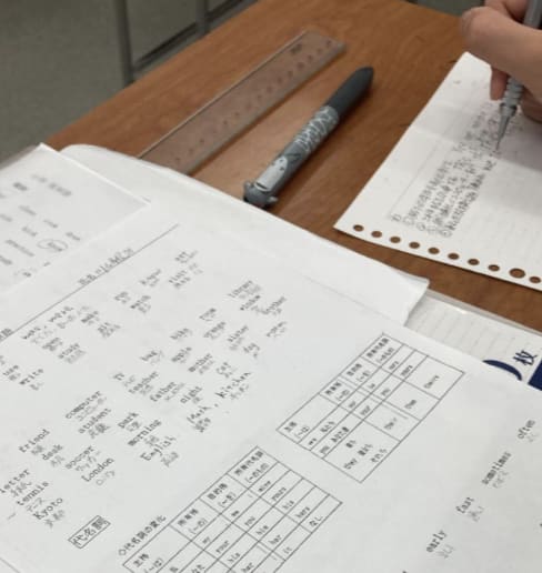 中１生 英語をがんばっています！