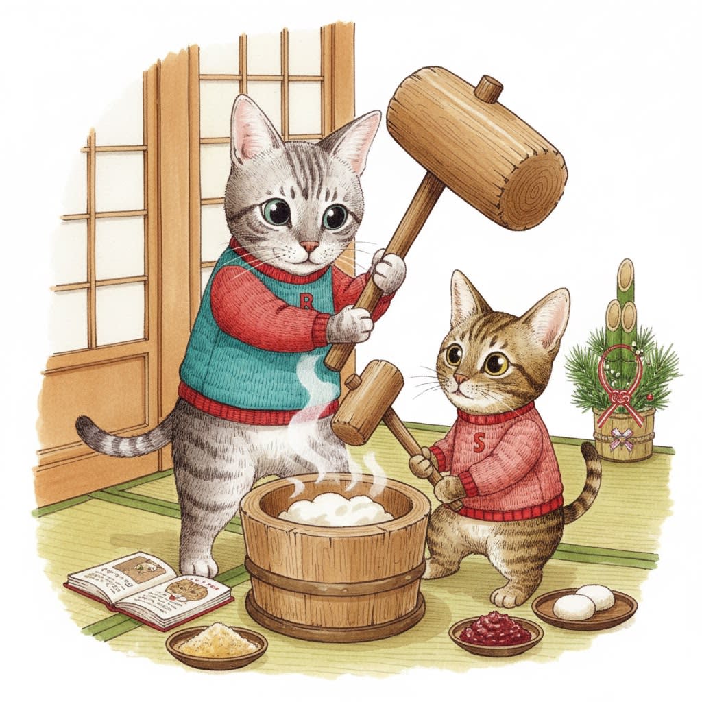 塾長ブログ No.151 2025/12/23 年越し学習会 餅ついて・鐘ついて