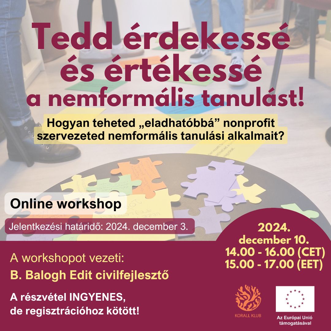 Tedd érdekessé és értékessé a nemformális tanulást! Online workshop zajlott a Badge projektünkben