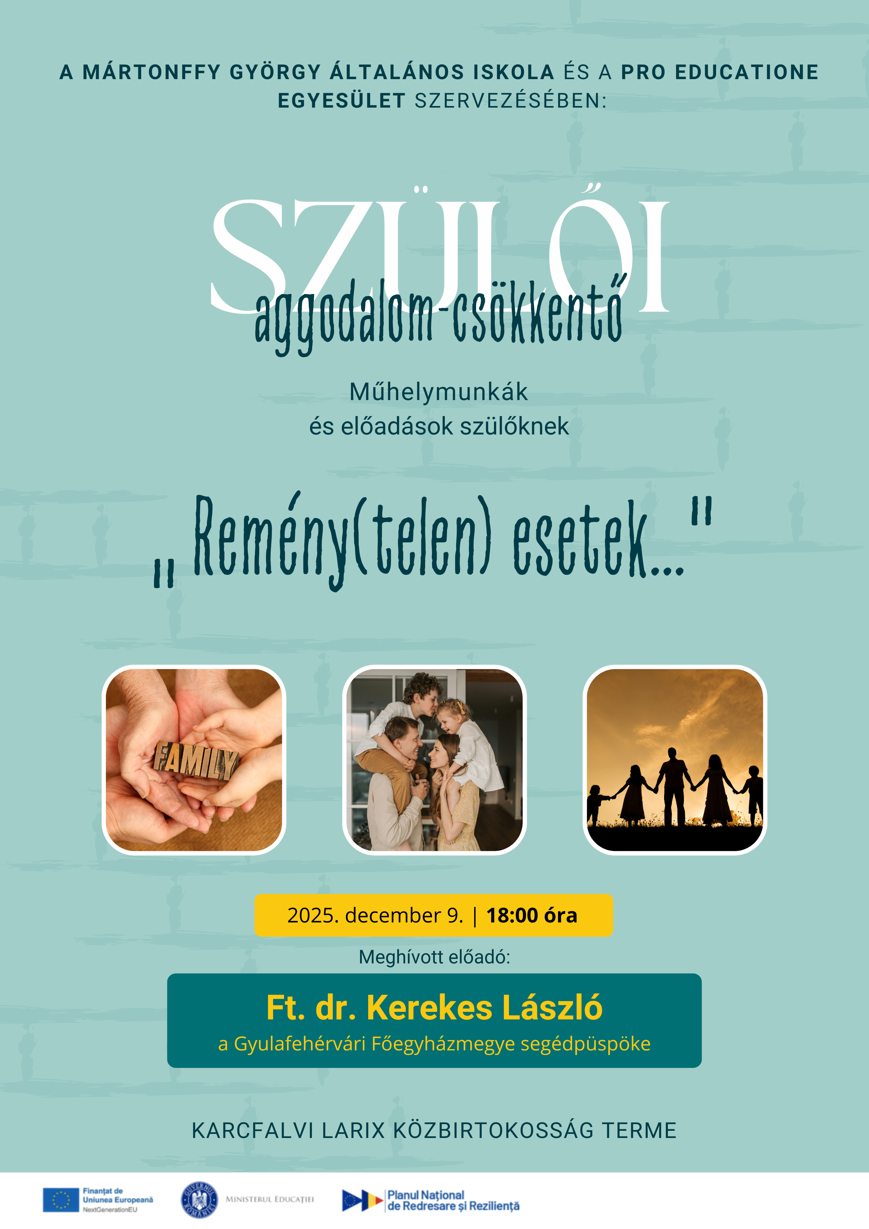 Műhelymunkák és előadások szülőknek a csíkkarcfalvi iskola felkérésére