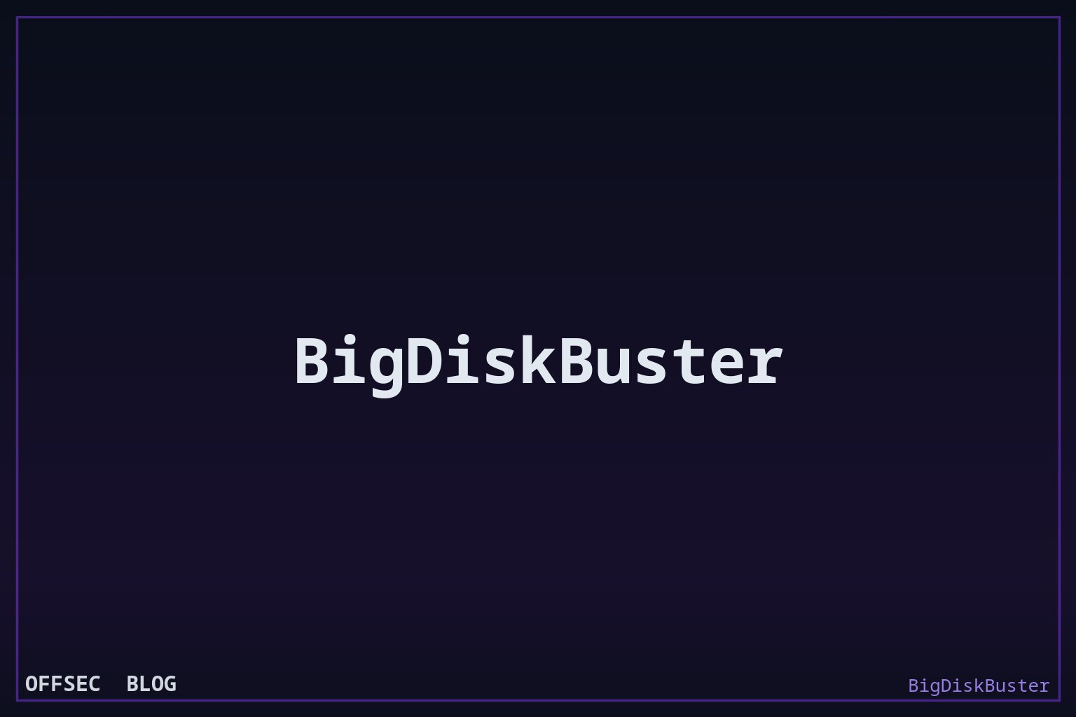 BigDiskBuster for studying how Windows Defender updates can be blocked