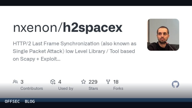 H2SpaceX: low-level Scapy toolkit for HTTP/2 single packet research