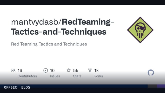 ired.team notes for studying red teaming tradecraft in a lab