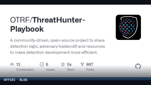 ThreatHunter-Playbook for structured, repeatable threat hunting guided by MITRE ATT&CK