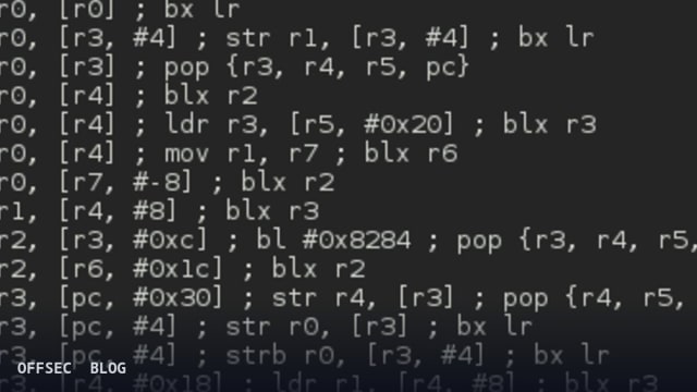 ROPgadget for cataloguing ROP gadgets across ELF, PE, Mach-O and raw binaries