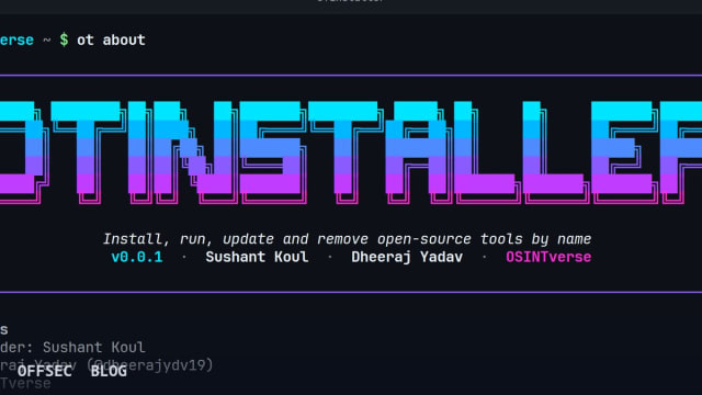 OTinstaller for unified OSINT tool lifecycle management