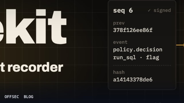 Tracekit for tamper-evident auditing of AI agent runs