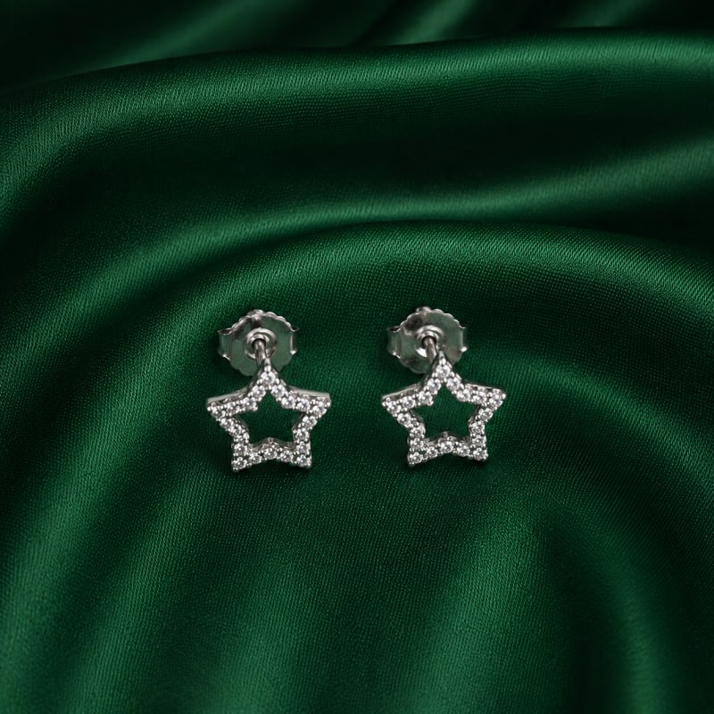 Star silver stud - view 2