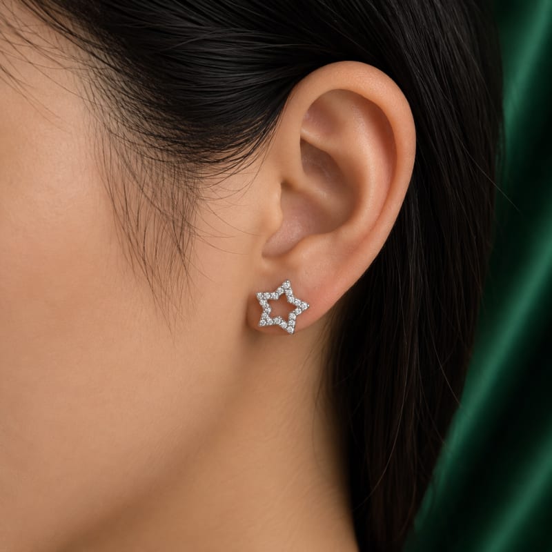 Star silver stud - view 3