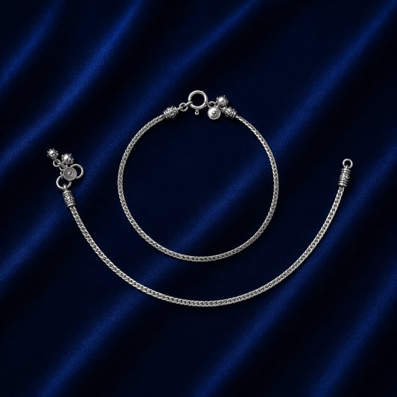 Plain antique anklets