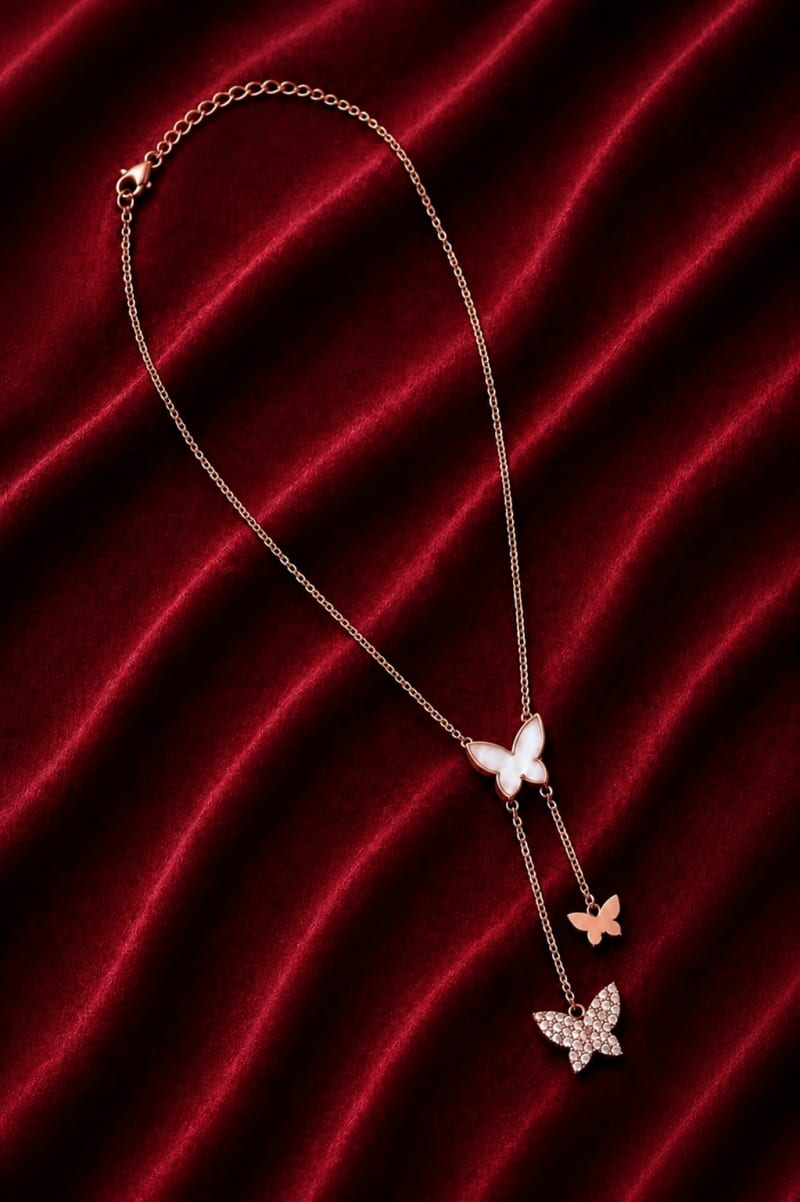 Butterfly pendant chain - view 3