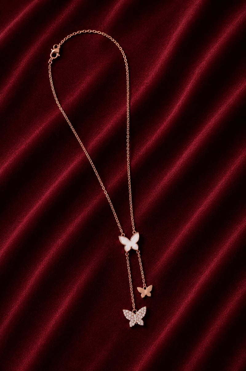 Butterfly pendant chain - view 2