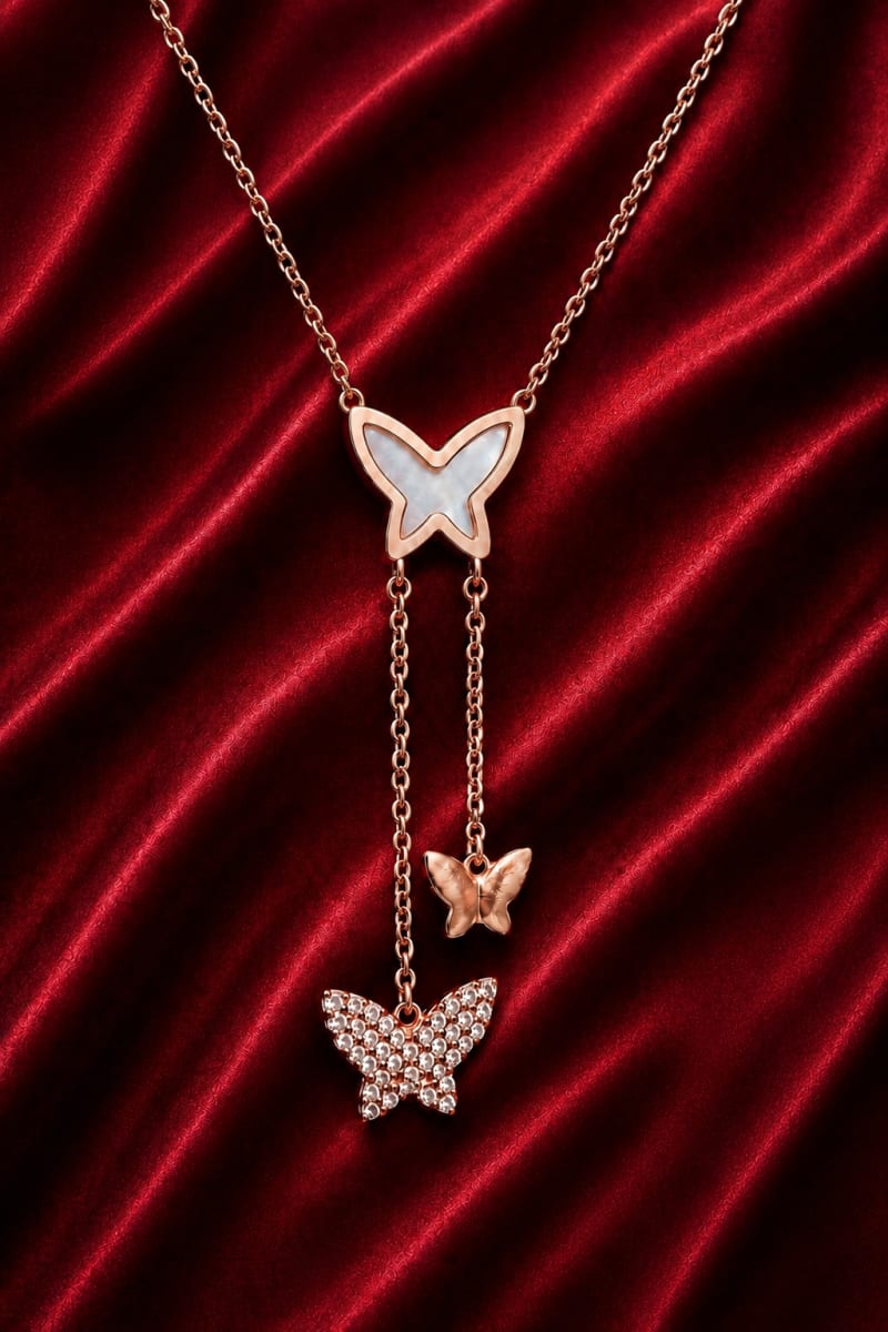 Butterfly pendant chain