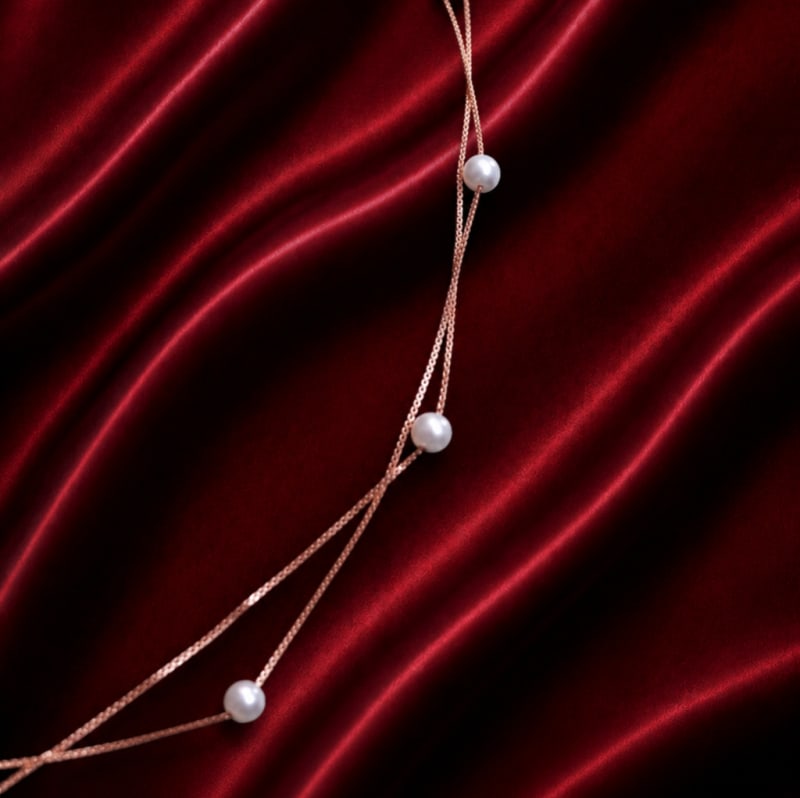Double layer pearl chain