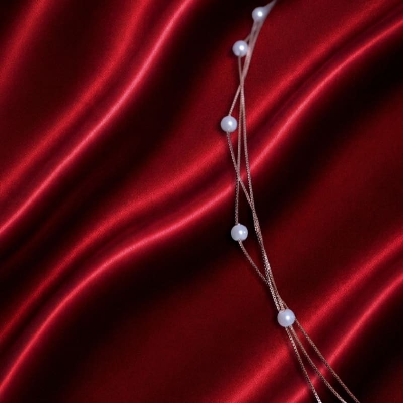 Triple layer pearl chain - view 3