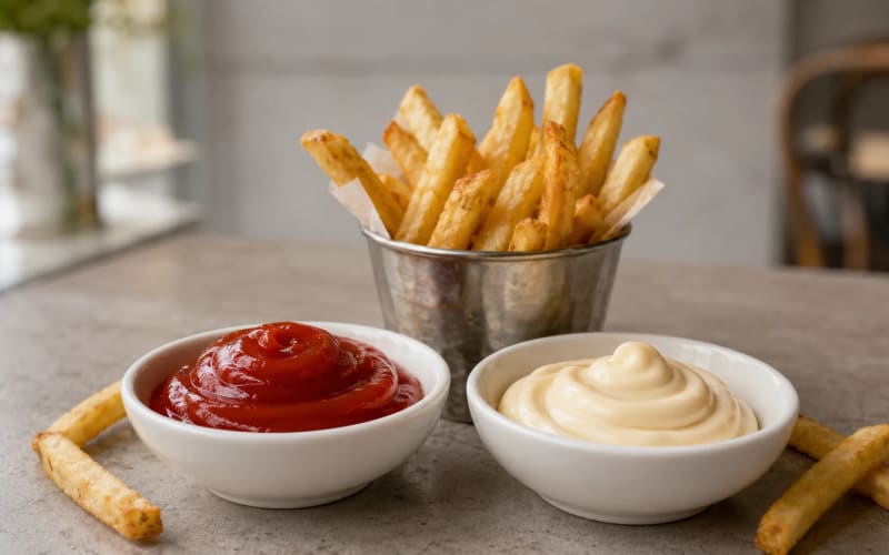 Ketchup and mayonnaise
