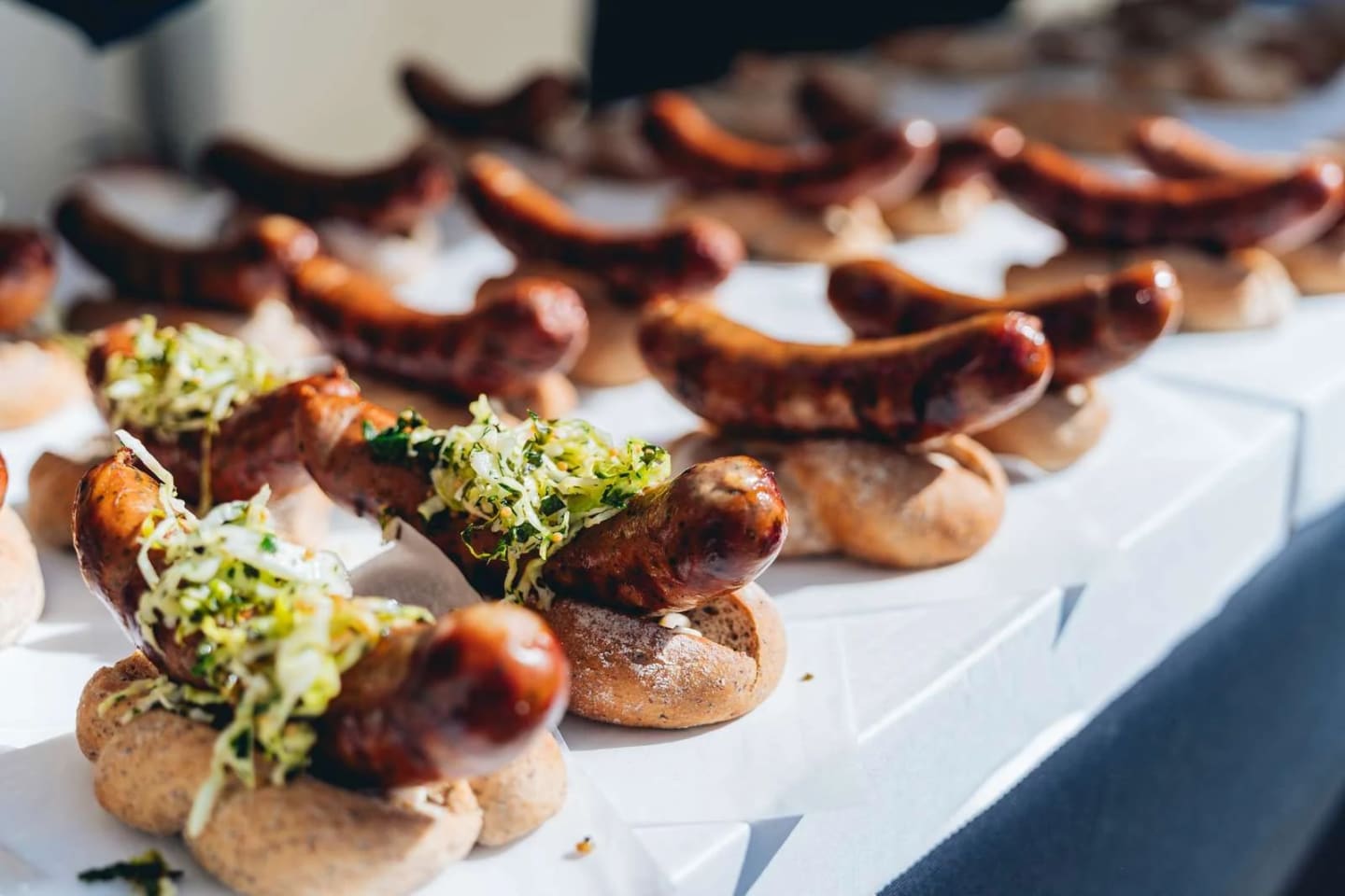 Hot dogs, Danish Hot Dog Championship at Food Festival. Photo: Alec Andreev