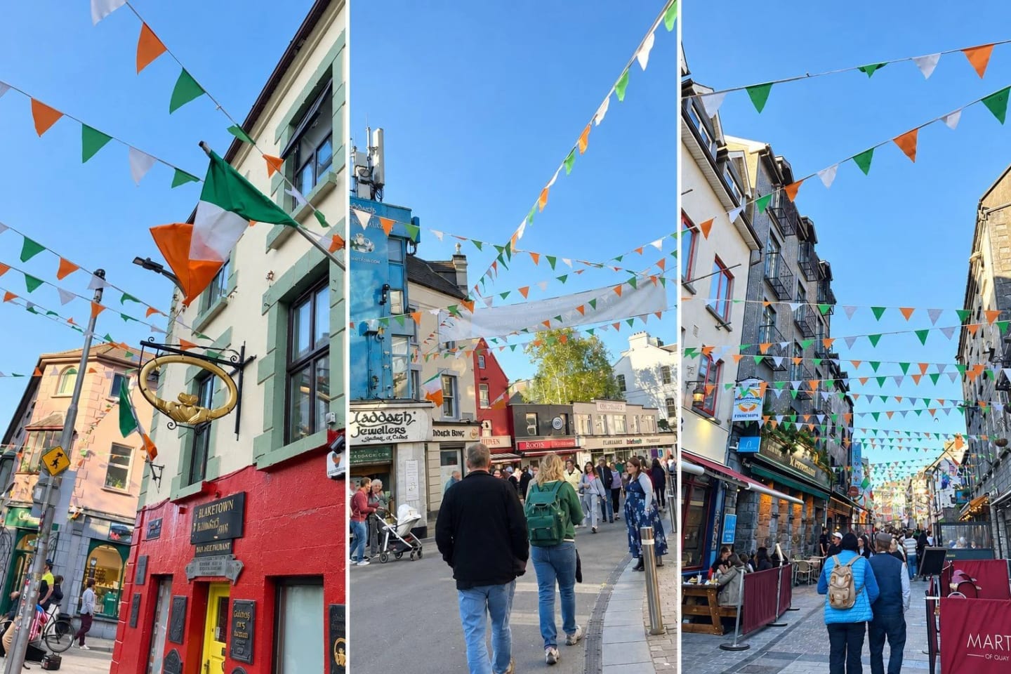Colourful streets and pubs around Galway’s Latin Quarter