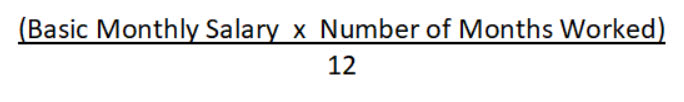 Computing for the 13th month pay