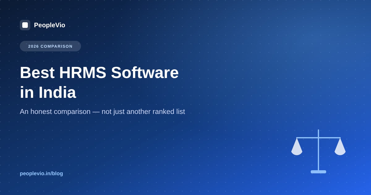 Best HRMS Software in India (2026): An Honest Comparison