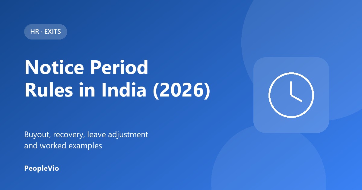 Notice Period Rules in India 2026: Buyout & Recovery — PeopleVio