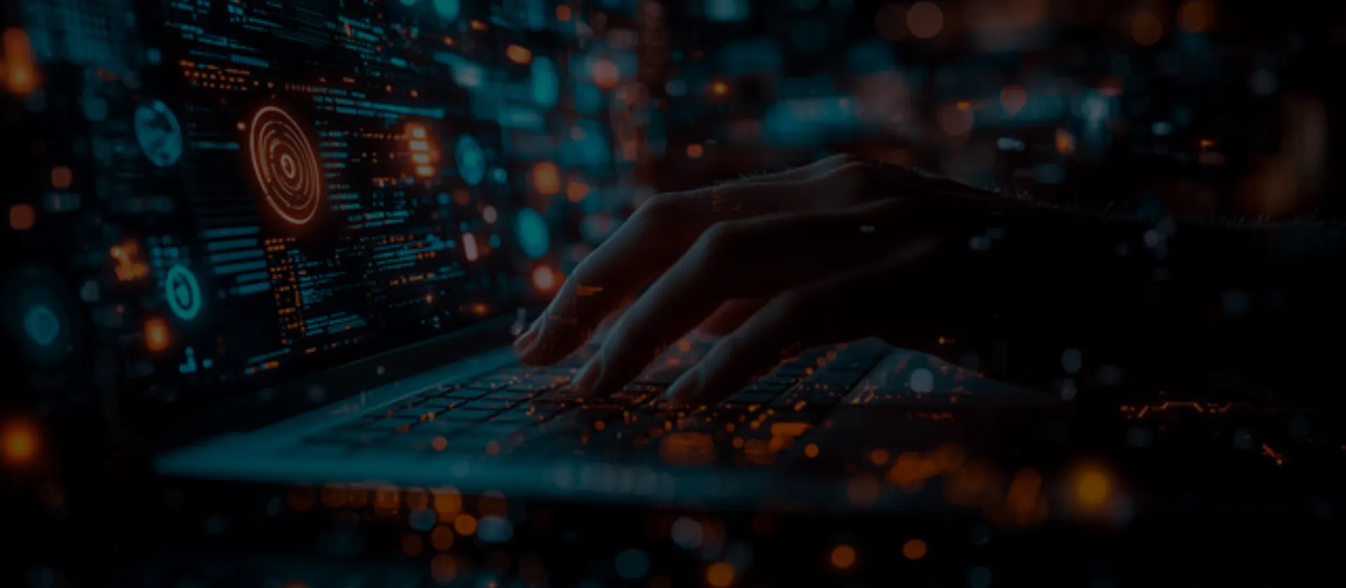 Tech workspace with computers