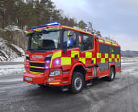 Brannbil med CUTTEX skjærslukker til Ringsaker brann og redning