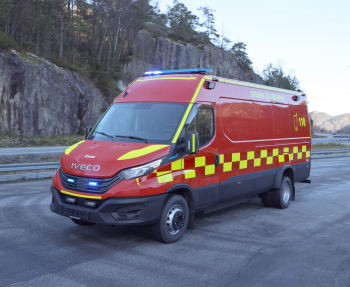 IVECO eDaily utstyrsbil med elektrisk drift og beltegående robot til Equinor Kollsnes