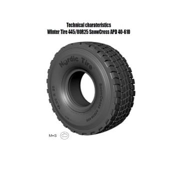SnowCross Vinterdekk, 445/80R25 70SH