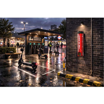 "Urban" Nødbrannteppe i beholder