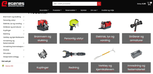Nettbutikk med aktuelle priser og lagerbeholdning