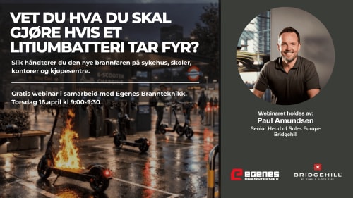 Vet du hva du skal gjøre hvis et litiumbatteri tar fyr?