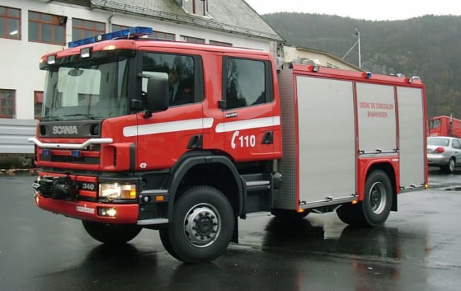 Brannbil TLF 3000/200 på Scania P114 4x4