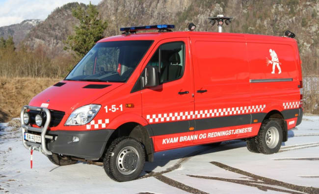 Fremskutt enhet på Sprinter levert til Kvam Brann- og redningstjeneste