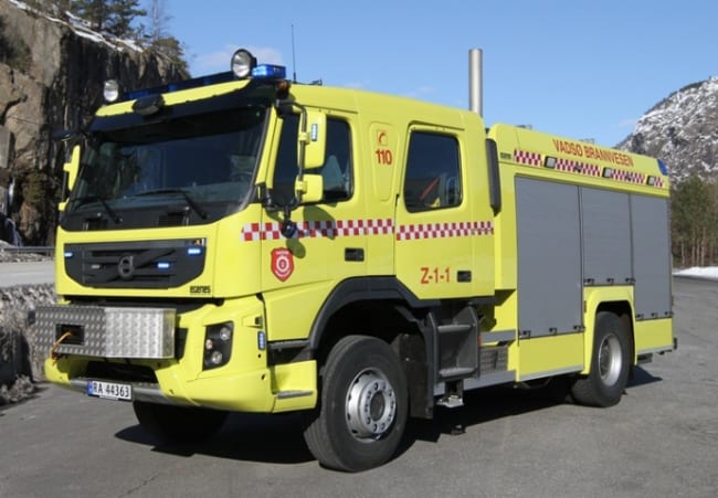Ny brannbil på Volvo chassis levert til brannvesenet i Vadsø