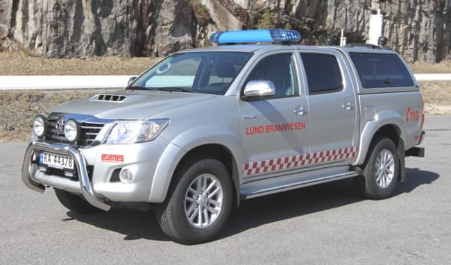 Vi gratulerer Lund Brannvesen med ny Toyota HiLux Røykdykkerbil!