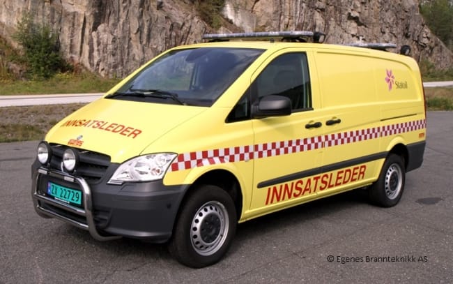 Ny innsatslederbil levert til Statoil på Melkøya ved Hammerfest