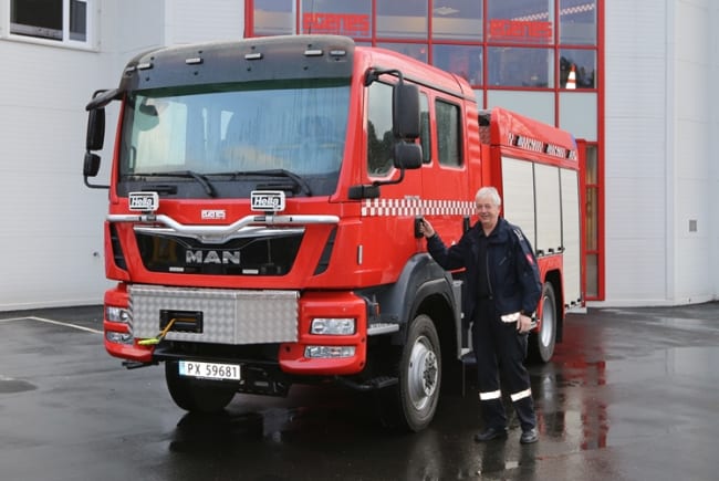 Årets siste brannbilleveranse gikk til brannvesenet i nabobyen vår Farsund - Vi gratulerer!