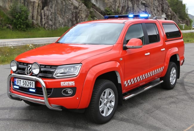 Vi gratulerer Ringsaker Brannvesen med enda ny røykdykkerbil på VW Amarok fra Egenes