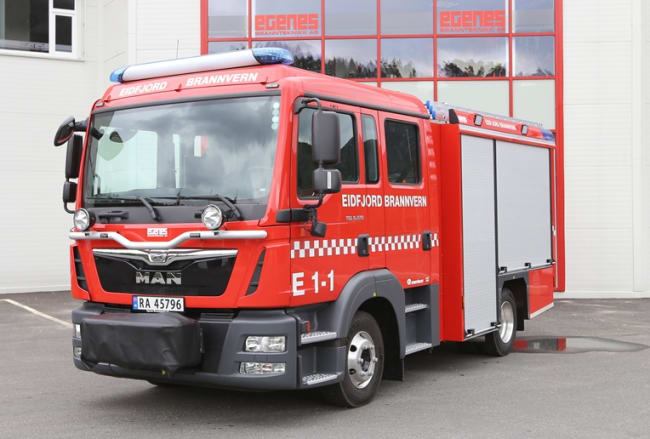 Vi gratulerer Eidfjord Brannvern med kompakt brannbil klasse C1 på MAN chassis