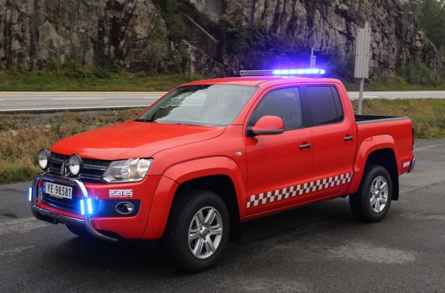Vi gratulerer Salten Brann med ny røykdykkerbil på VW Amarok